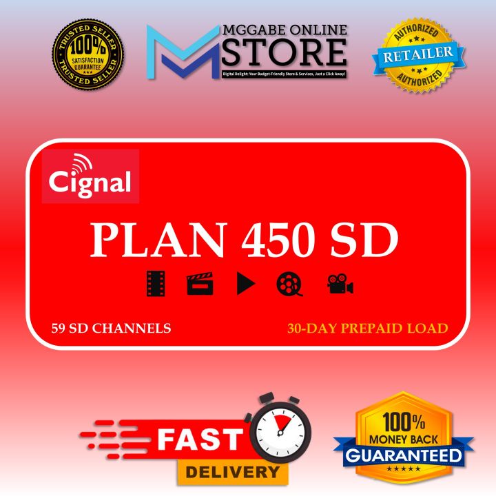 CIGNAL PLAN 450/500/600/800/1000 30-DAY PREPAID LOAD | Lazada PH