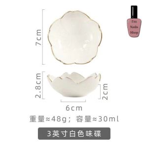 ถ้วยสครับเซรามิก ถ้วยใส่เอนกประสงค์ กระเบื้องเซรามิค และ ดอกลีลาวดี 3 ชิ้น พร้อมส่งจ้า