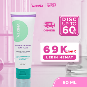 [𝐒𝐀𝐋𝐄] Azrina Mugworth To Try Clay Mask - Masker Wajah Untuk Mengangkat Komedo & Jerawat Mengatasi Muka Kusam Ber Minyak & Pori Pori Besar Skincare Pelembab Wanita Pria AcnePatch Brightening  Whitening Glowing FaceClay Komedo Black Head Glow Sheetmask