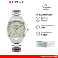 Jam Tangan Pria Christophe Arden CA 2002 MDBSSLG Light Grey Dial Silver Stainless Steel Strap. 