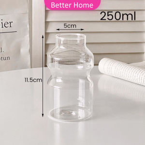 แก้วกาแฟ แก้วมัก รูปทรงแคน สำหรับใส่เครื่องดื่ม ชา น้ำผลไม้ ไร้สารตะกั่ว 250ml 440ml สไตล์นอร์ดิก โปร่งใสและทนทาน glass cup