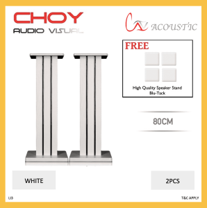 Cav Acoustic LI3 80CM Bookshelf Wood Speaker Stand-1PAIR (White)