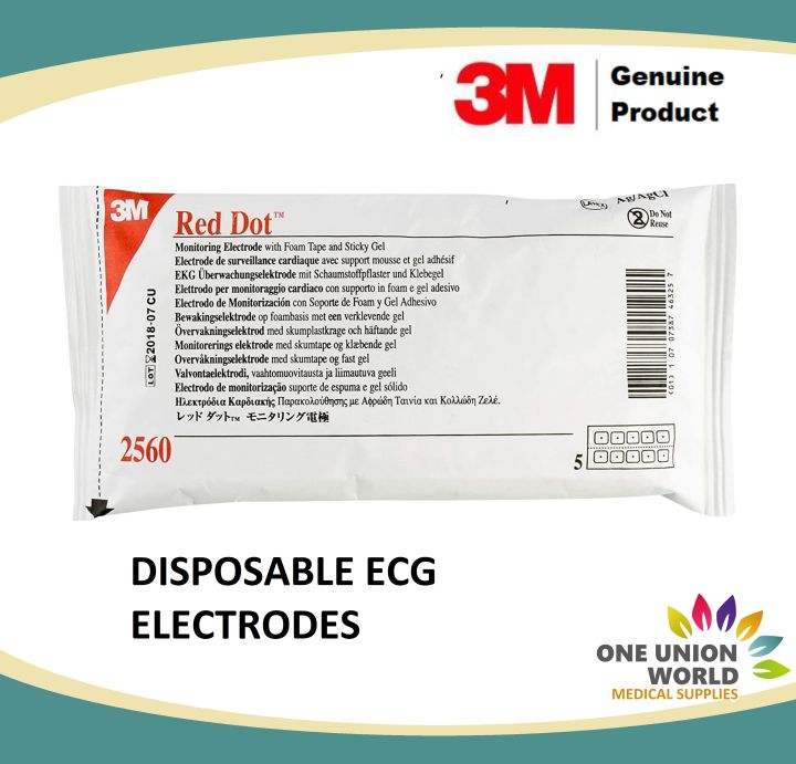 3M ECG Electrodes Red Dot Disposable ECG Electrodes 50s (Adult) Lazada PH
