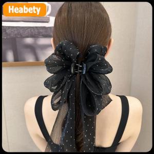 【2-3 days delivery】 Fashion Large Bow Hair Claw Clip Super Fairy Temperament Headdress Women Hair Clip Sweet Hair Accessories