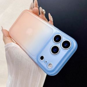 Translucent Matte Gradient TPU Soft Case For iPhone 17 16 15 14 13 Pro Max Shockproof Non-Slip Frosted Clear Phone Cover Coque