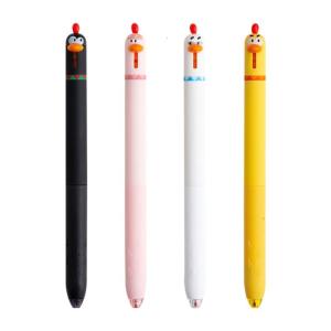 4Pieces Retractable Gel Pen for Writing Noting Journaling Chick Theme Gel Inks Pens 0.5MM Quick Dry for School Office