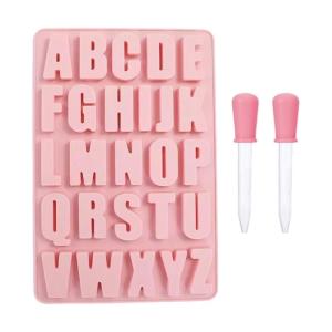 26 Cavity Letters Silicones Mold For Chocolate Candy Ice Making Baking Tool Reusable Safe Flexible Kitchen Crafts