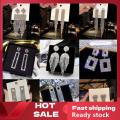 🚚【Local Express Delivery】🚚 S925 silver needle Classic Shiny Crystal Earrings Ladies Exaggerated Long Earrings Tassels Rhinestone Earrings Fashion Korean Ea. 