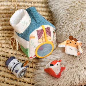 Baby Montessori Toys Cartoon Animal Cotton Magic Box Finger Movement Game Sensory Cognitive Toys With Sound And Mirror Functions