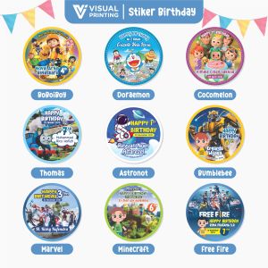 Stiker Ulang Tahun - Kemasan Ultah - Stiker Ulang Tahun Anak - Stiker Ulang Tahun Karakter Pakai Foto