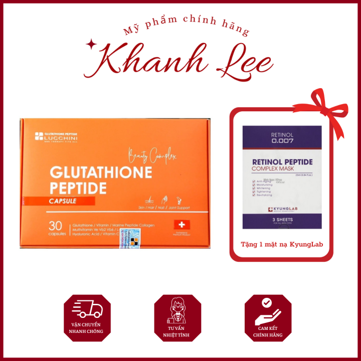 Viên uống trắng trẻ hoá da Thuỵ Sĩ LUCCHINI GLUTATHIONE PEPTIDE