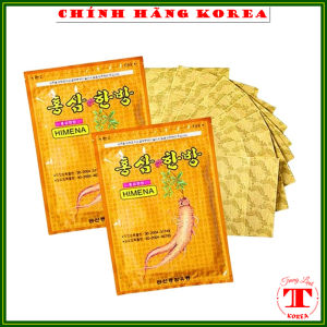 [Combo 5 gói] Cao dán hồng sâm Himena hàn quốc chính hãng 5 gói x 20 miếng - tranglinhkorea