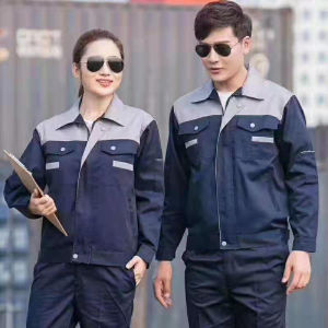 Orfilas เสื้อทำงานแขนยาว เสื้อทำงาน เสื้อช็อป เสื้อช่าง เสื้อยูนิฟอร์ม แขนยาว ชุดทำงานซ่อมรถยนต์ เสื้อแจ็คเก็ตผู้ชาย มีสินค้าในสต๊อก!!