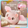 Móc khoá Heo Hồng vẫy đuôi có cánh cute phát tiếng kêu + Móc chìa khoá gấu bông dễ thương quà tặng phụ kiện -MINKEY. 