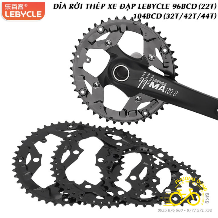 Đĩa rời thép 4 chấu cho xe đạp MTB LEBYCLE 64BCD 104BCD 22T 32T 42T 44T ...