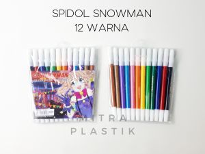 Spidol Kecil 12 Warna Snowman Coloring Markers Spidol Warna Warni
