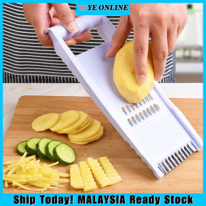 5 IN 1 Multifunction Vegetable Cutter Fruit Shredder Potato Slicer Tool Stainless Steel Blades Kitchen Peeler 多功能切片器