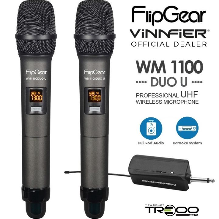 Vinnfier Flipgear WM1100 UC DUO Wireless Handheld Microphones