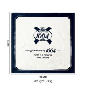 OMK ชุดผ้าสำหรับวางอาหารและจานรองแก้วขนาด43*45ซม. ชุดโต๊ะเสื่อรับประทานอาหารคริสต์มาสผ้าผ้าเช็ดปากรูปสี่เหลี่ยมผืนผ้า