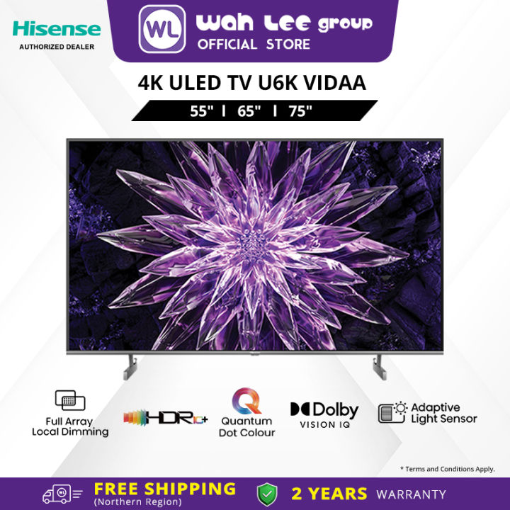 Hisense 55" 65" 75" Inch Quantum Dot ULED Full Array Local Dimming 4K