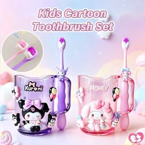 Kids Cartoon Toothbrush Rinse Cup 270ML Set Mouthwash Mug Tooth Brush Brushing Set for Children