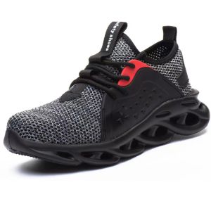 Safety Shoes for Men Steel Toe Cap Anti-smashing Breathable Wear-resistant Work Shoes Protective Safety Boots