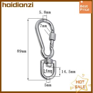 haidianzi Stainless Steel Swivel Snap Hooks Locking Dog Leash Buckle Quick Release Buckle Carabiner Clips For Dog Walking Camping