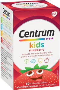 Centrum Kids Multi Vitamin 60 Strawberry Tablets