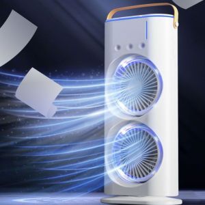 OOC 3 In 1 Air Conditioner Portable Dual-Head Air Cooler Household Adjustable Wind Speed Fan Office