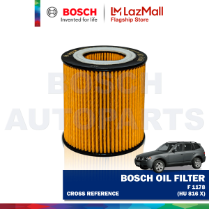 Bosch Oil Filter for BMW X3 E83 Gas 2006 to 2011