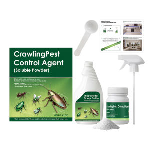 AMZ Crawling Pest Control Agent 40G— Dinotefuran Soluble Powder Helps Control Cockroaches and Ants For Indoor Home Use Easy to Dilute Spray for Kitchen Corners Household Insecticide