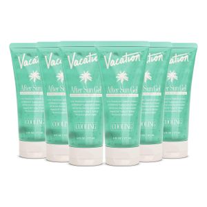 Gel lô hội dưỡng da sau khi tắm nắng VACATION Mini dung tích 30ml hộp 6 tuýp – giúp làm dịu da bị cháy nắng cung cấp độ ẩm tạo cảm giác mát lạnh không gây dính kích thước nhỏ gọn tiện lợi mang theo khi đi du lịch.