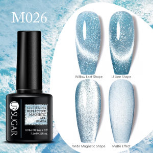 UR SUGAR 7.5ml Reflective Glass Cat Gel Nail UV Polish Semi Permanent Soak Off UV Gel Nail Art Iridescent Gel