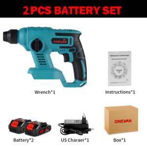 ONEVAN 1000W Cordless Hammer 3600RPM Brushless Electric Hammer Multi-functional Impact Drill Concrete Demolition Hammer For Makita 18V Battery