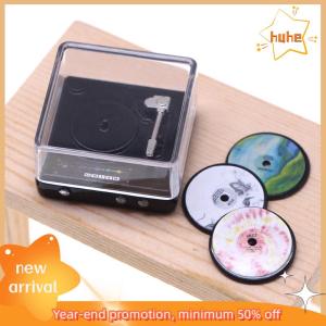 huhe 1:12 Dollhouse Miniature CD Player Disc Player Home Model Decor Toy Doll House Accessories