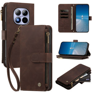 Flip Leather Zipper Wallet Case For Xiaomi 17T 15T Poco X8 Pro Redmi A7 Pro 15A Note 14S Note 15 Note 14 Note 15 Pro Note 14 Pro Cards Phone Cover