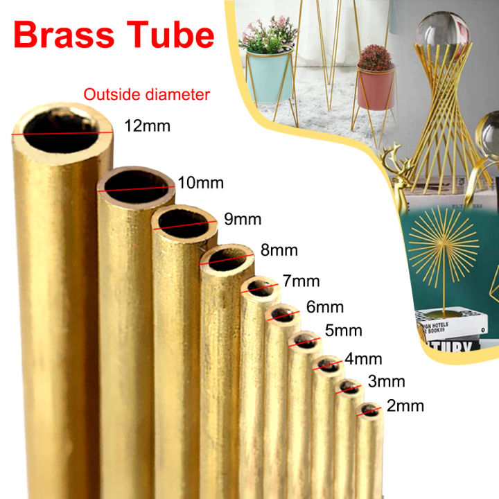 Brass Tube Pipe Length 100mm, For Building Decoration DIY Pipe Round  Diameter Brass Pipe Accessories 1pcs (Size : 19x0.5x100mm 1pc)