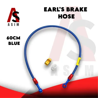 ASIM MOTORCYCLE THAILAND ORIGINAL EARLS BRAKE HOSE 60CM 90CM BLACK/RED/GOLD/BLUE UNIVERSAL