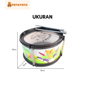 POTATOYS Mainan Anak Little Band Drum / Alat Musik Drum Single Mini
