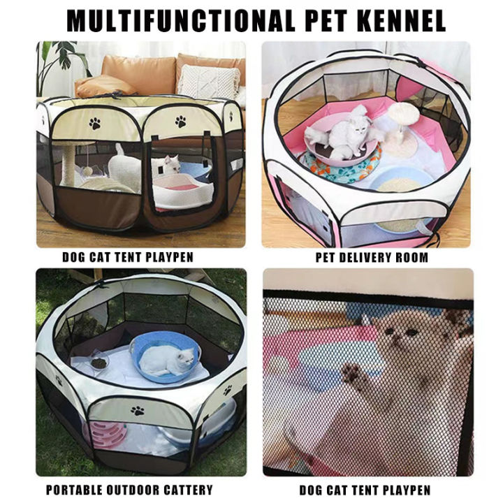 🔥[Ready-Stock]Cat Tent Folding Cat House Cat Cage Portable Outdoor ...