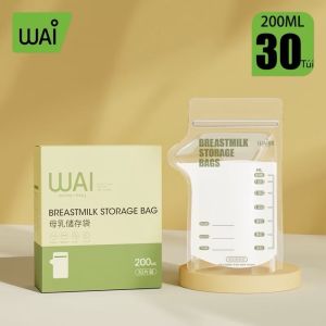 Túi đựng sữa WAI dung tích 100ml 150ml 200ml - hộp đựng 30 túi thiết kế vòi rót sữa cho mẹ bỉm sữa