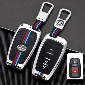 Ốp bảo vệ chìa khóa xe TOYOTA 4 nút bằng hợp kim cao cấp sang trọng PKXH-183