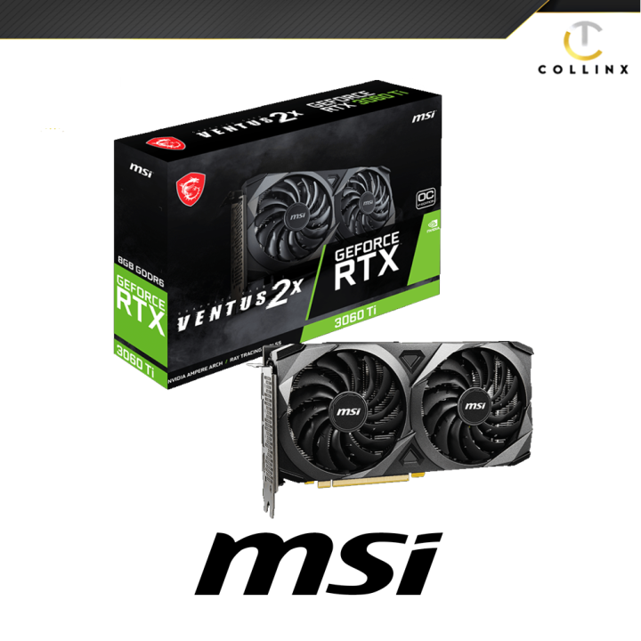 RTX 3060TI 4060TI MSI Ventus 2X 3X OC Graphics Card 8GB GDDR6 Nvida  GeForce Videocard Dual Cooling Fans Award-Winning Fan Design Custom 