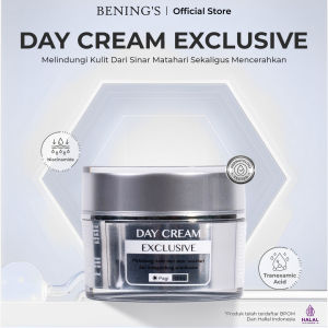 Benings Exclusive Day Cream Anti-Aging & Brightening - Krim Pencerah Kulit dengan Alpha Arbutin & Niacinamide