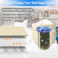 Round Well Head Cover (5 ° F) - Insulated Well Pump Cover - Decorative Well Pump Covers - Thickened 3 Layers Well Cover for Water Wells Freeze Proof, 8"Dia x 12"H, Beige. 