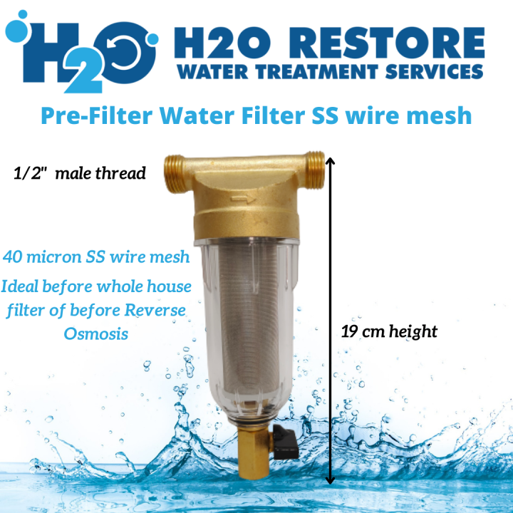 Brass Type Pre Filter Backwash Type 1/2" Male Thread Ideal Before 4