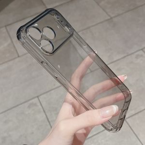 Soft Silicone TPU Transparent Case for iPhone 17 Air 16 15 14 13 12 Pro Max Plus 16E 17Pro Shockproof Frame Original Phone Cover