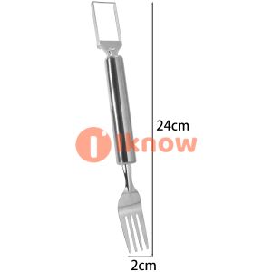 Tôi Biết 2 Trong 1 Thép Không Gỉ dụng cụ cắt dưa hấu Salad Cubed dụng cụ trái cây hai đầu Dưa Hấu Digger dụng cụ nhà bếp