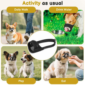 [Faster YG] Mesh Muzzle For Short Snout And Small Medium Dogs Anti-Biting Focus On Brachycephalic Dogs Like Chihuahua Pomeranian