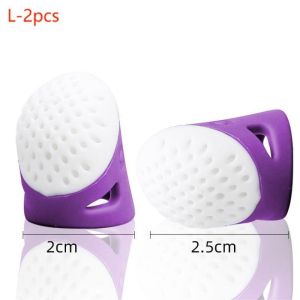 Pelindung Jari Jahit 2pcs Thimble Finger Silicone Pelindung Jari Dari Jarum Bidal Pelindung Jari